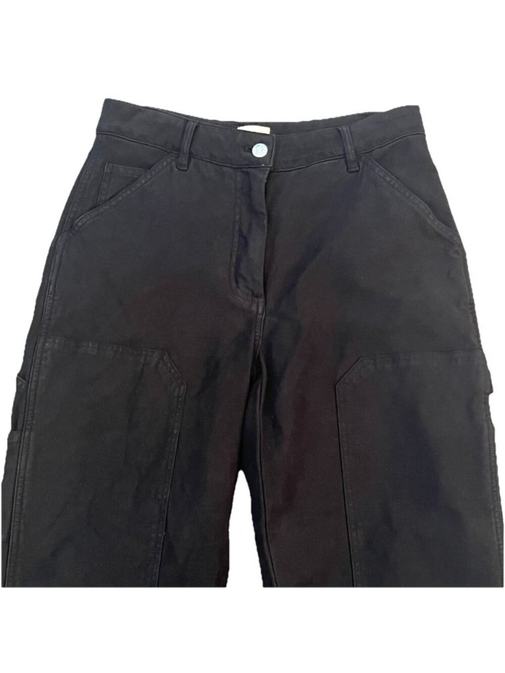 Wilfred Free Women’s Black Cargo Pants Regular Fit Straight Leg Size 4 Utility - Picture 2 of 9